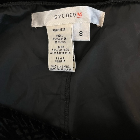 Studio M Vintage Velvet Overlay Burnout Mini Skirt - Size 8 - Picture 6 of 8